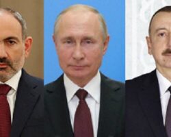 Глава Кремля провел телефонный разговор с Пашиняном и Алиевым